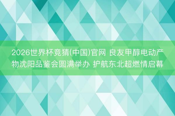 2026世界杯竞猜(中国)官网 良友甲醇电动产物沈阳品鉴会圆满举办 护航东北超燃情启幕