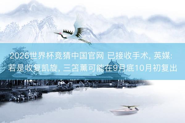 2026世界杯竞猜中国官网 已接收手术， 英媒: 若是收复凯旋， 三笘薰可能在9月底10月初复出