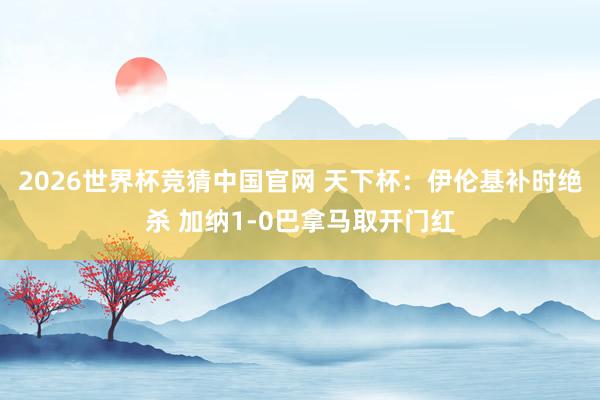2026世界杯竞猜中国官网 天下杯:伊伦基补时绝杀 加纳1-0巴拿马取开门红